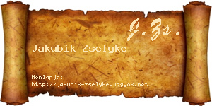 Jakubik Zselyke névjegykártya
